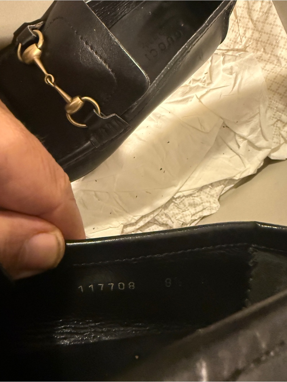 Gucci Black Leather Loafers with Gold Hardware - Picture 11 of 12